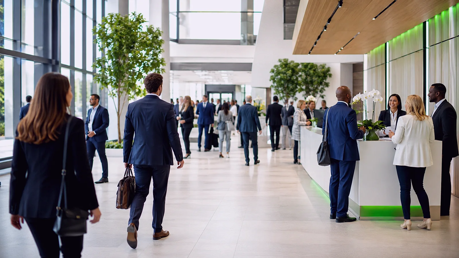Professionals in a meeting and event venue