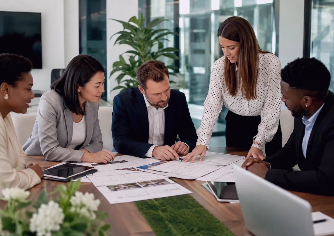 Planning team at a business event